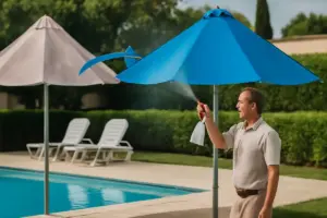 Perché gli ombrelloni da piscina scoloriscono subito? Il trattamento che li mantiene intatti