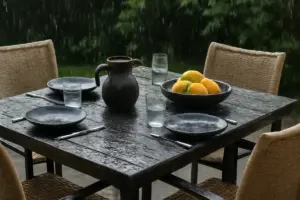 Set da pranzo esterno resistenti all’acqua: i modelli che non temono pioggia e umidità