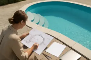 Progettazione di una piscina con scala romana: perché questa soluzione facilita l’ingresso e il relax