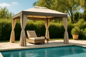 Gazebo per piscina autoportante: la soluzione salvaspazio che fa la differenza nelle giornate più calde